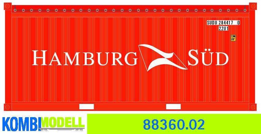 Kombimodell 88360.02 Ct 20' Open-Top (22U1) »Hamburg Süd« ═ SoSe 
